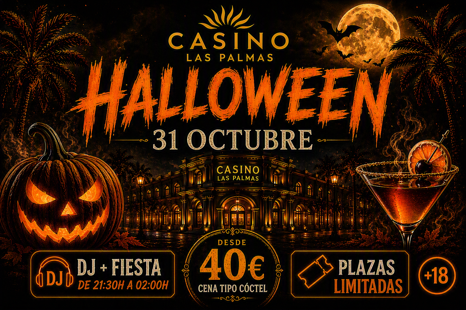 Halloween Party Casino Las Palmas